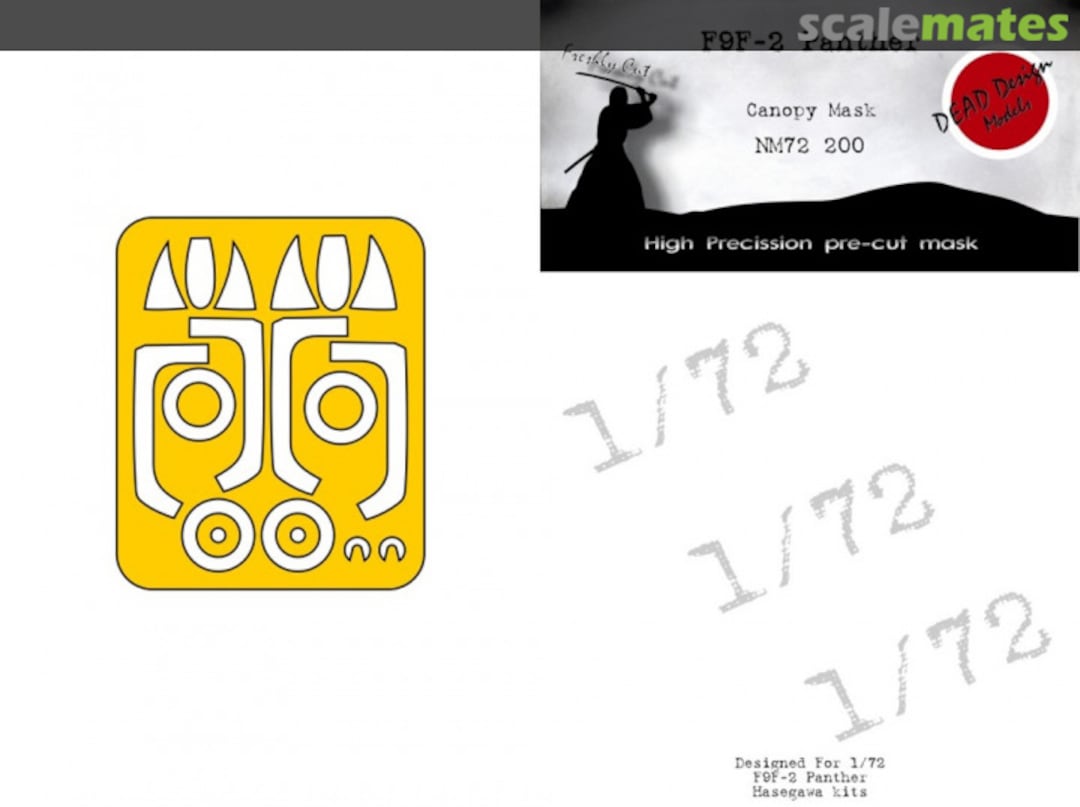 Boxart F9F-2 Panther Canopy Mask NM72200 DEAD Design Models