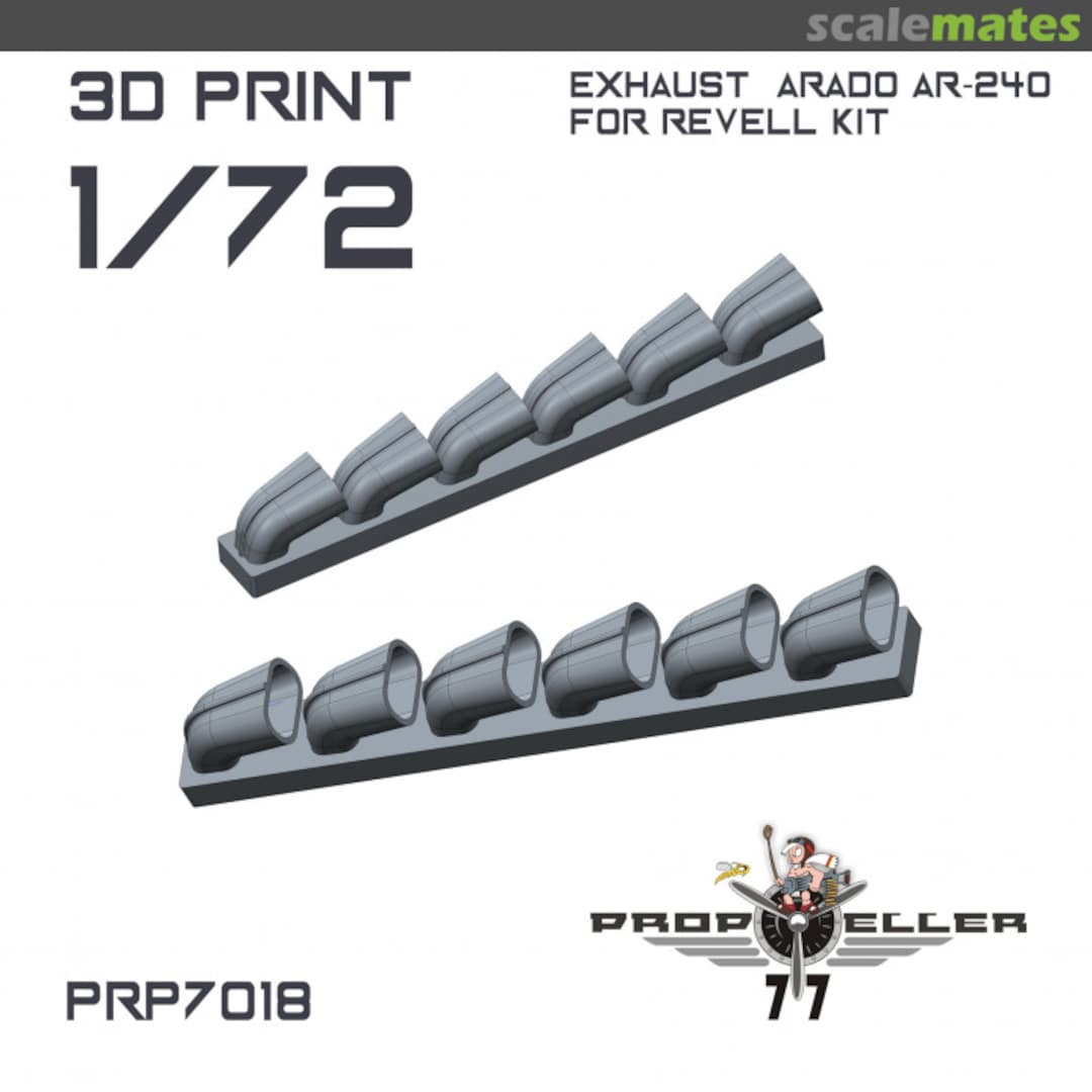 Boxart Exhaust Arado Ar-240 for Revell kit Variant 2 PRP7018 77 Propeller