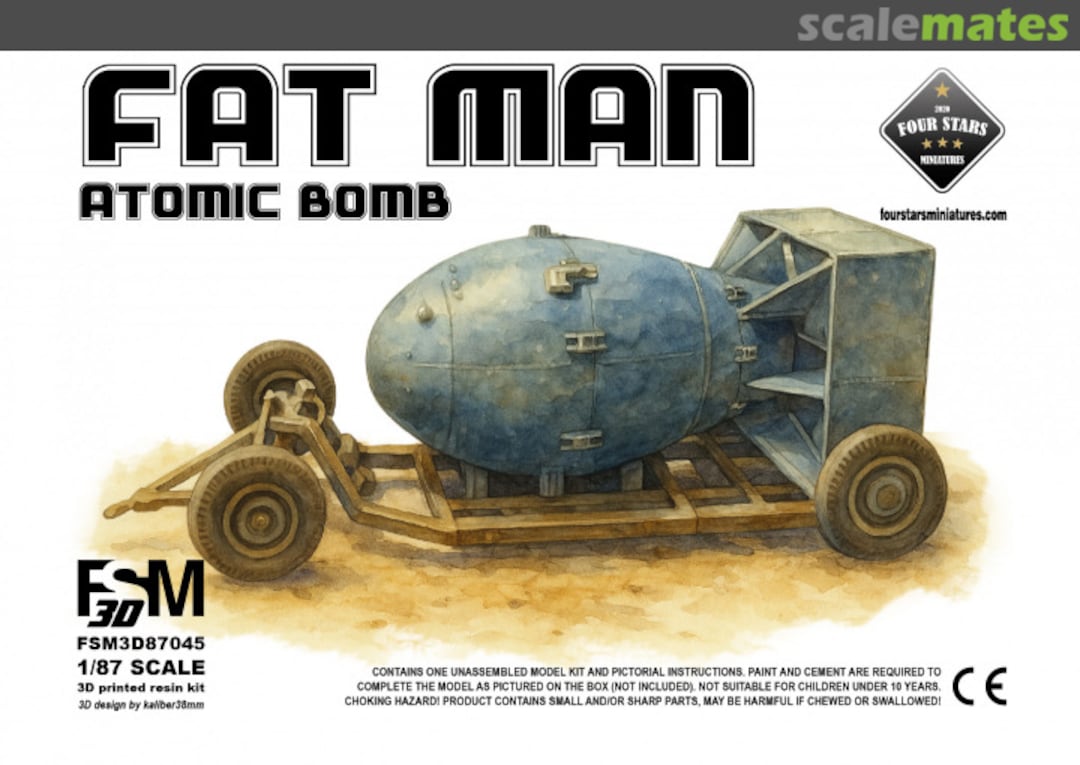 Boxart Fat Man Atomic Bomb FSM3D87045 Four Stars Miniatures Boxart Fat Man Atomic Bomb FSM3D87045 Four Stars Miniatures