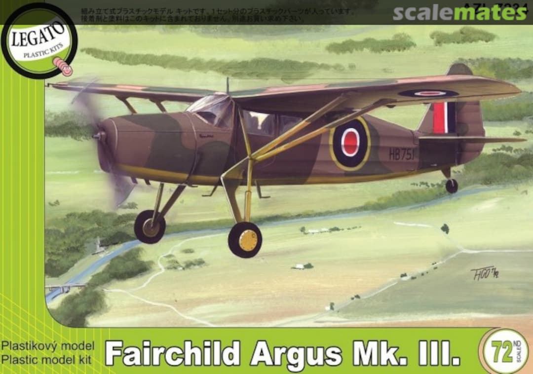 Boxart Fairchild Argus Mk.III. AZL 7234 Legato Plastic Kits Boxart Fairchild Argus Mk.III. AZL 7234 Legato Plastic Kits