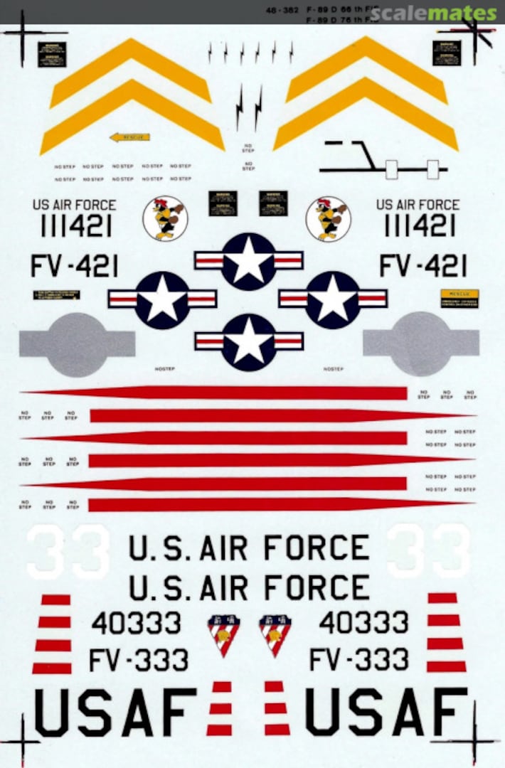 Boxart F-89D Scorpions 48-382 SuperScale International Boxart F-89D Scorpions 48-382 SuperScale International