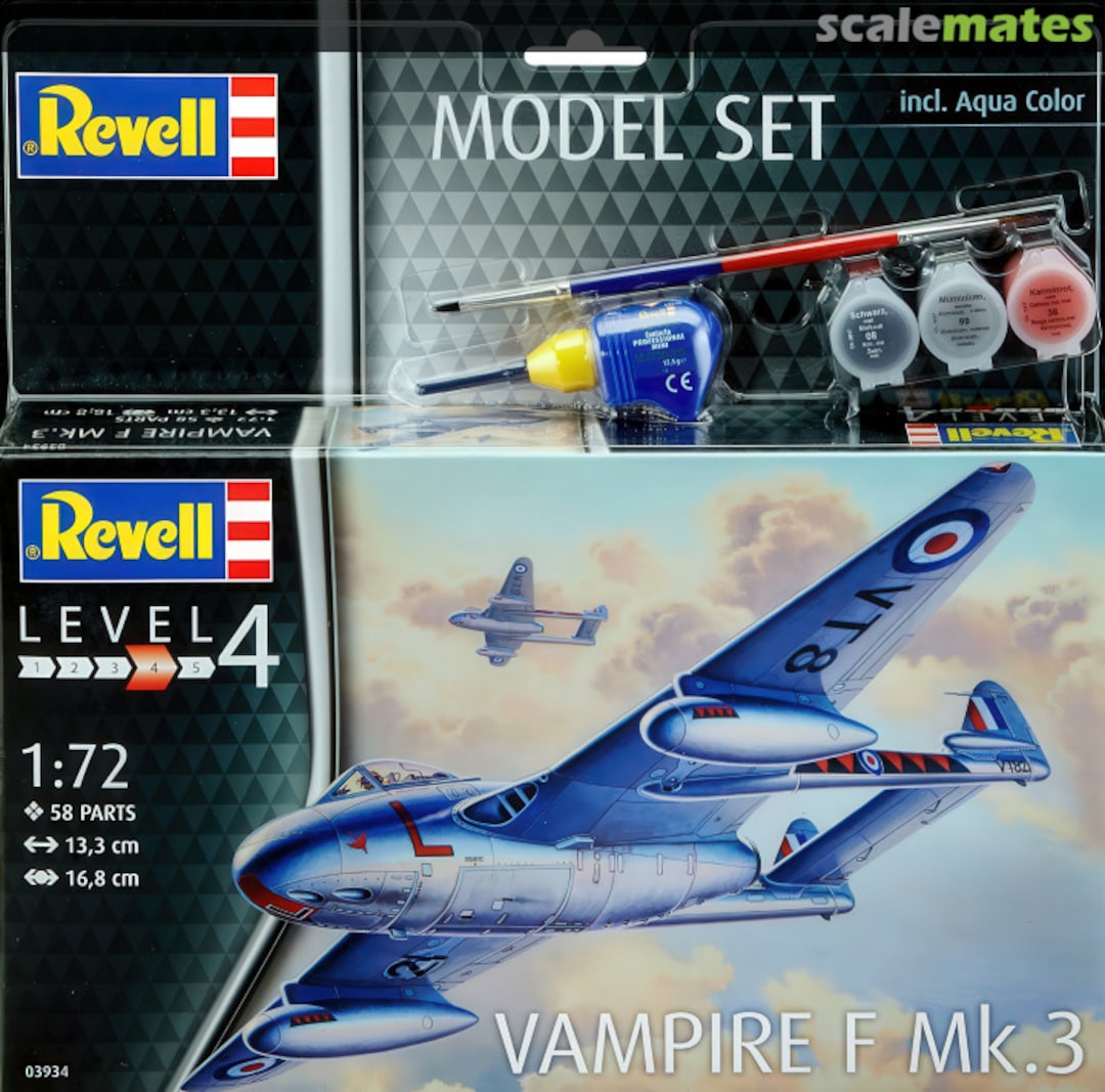 Boxart Vampire F Mk.3 63934 Revell