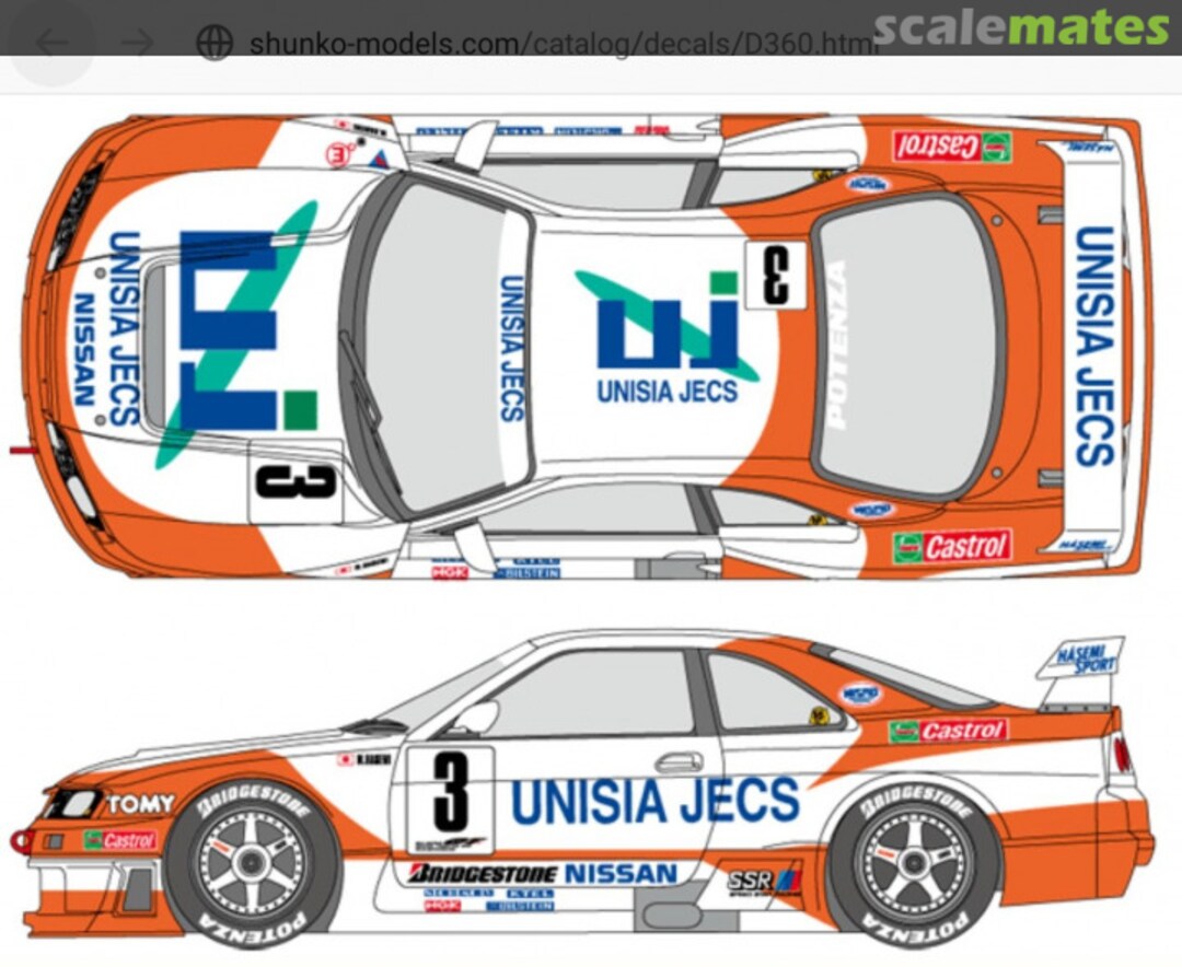 Boxart Nissan Skyline Nismo GT-R R33 Unisia Jecs #3 SHK-D360 Shunko Models Boxart Nissan Skyline Nismo GT-R R33 Unisia Jecs #3 SHK-D360 Shunko Models