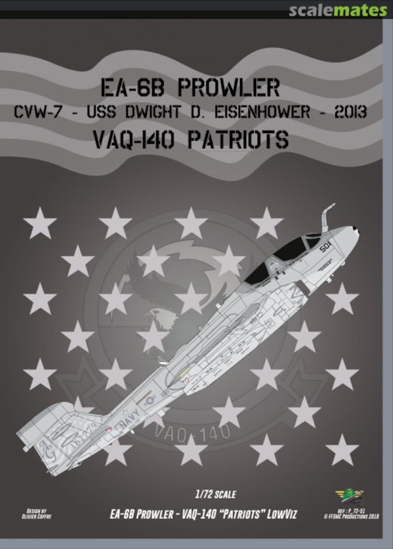 Boxart EA-6B Prowler VAQ 140 "Patriots" USS Eisenhower 2013 Operation Enduring Freedom P_72-51 FFSMC Productions