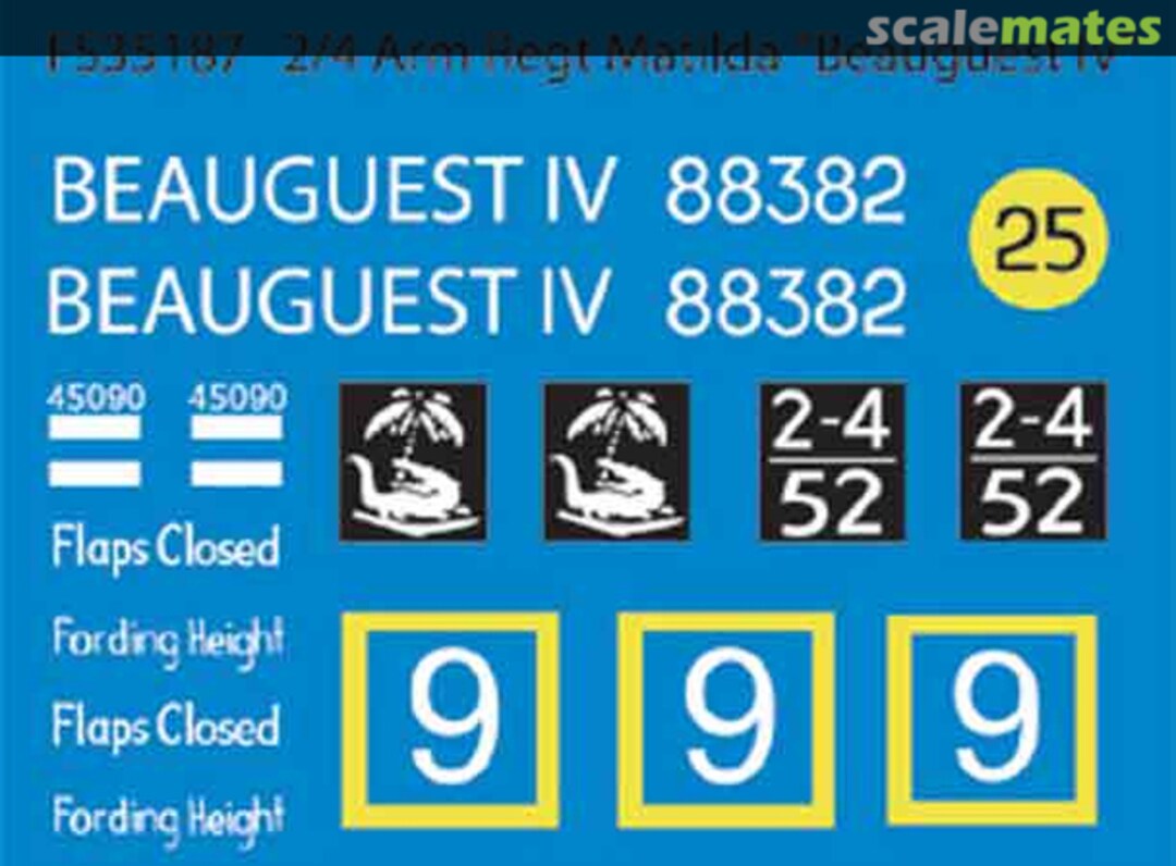 Boxart 2/4 Arm Regt CS Matilda "Beauguest IV" (Dry Transfers) FS35187 Firestorm Models Boxart 2/4 Arm Regt CS Matilda "Beauguest IV" (Dry Transfers) FS35187 Firestorm Models