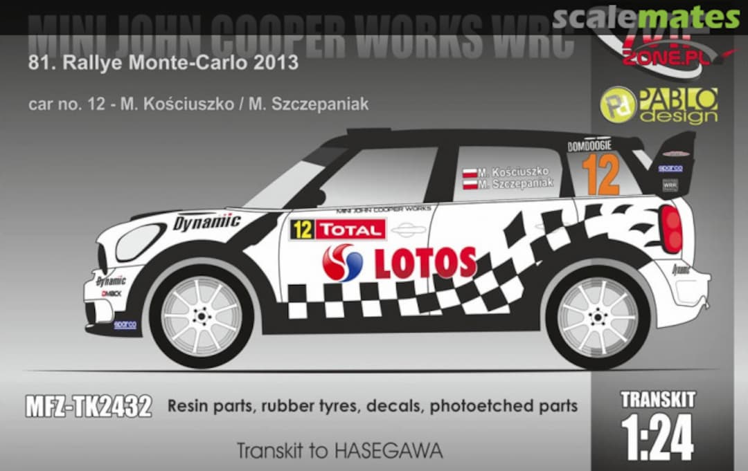 Boxart Mini Cooper WRC Kosciuszko - Rallye Monte-Carlo 2013 transkit MFZ-TK2432 MF-Zone