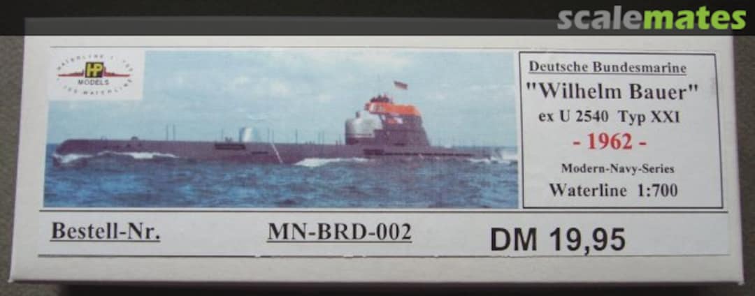Boxart U-Boot "Wilhelm Bauer" Ex- U-2540 Typ XXI MN-BRD-002 HP-Models Boxart U-Boot "Wilhelm Bauer" Ex- U-2540 Typ XXI MN-BRD-002 HP-Models