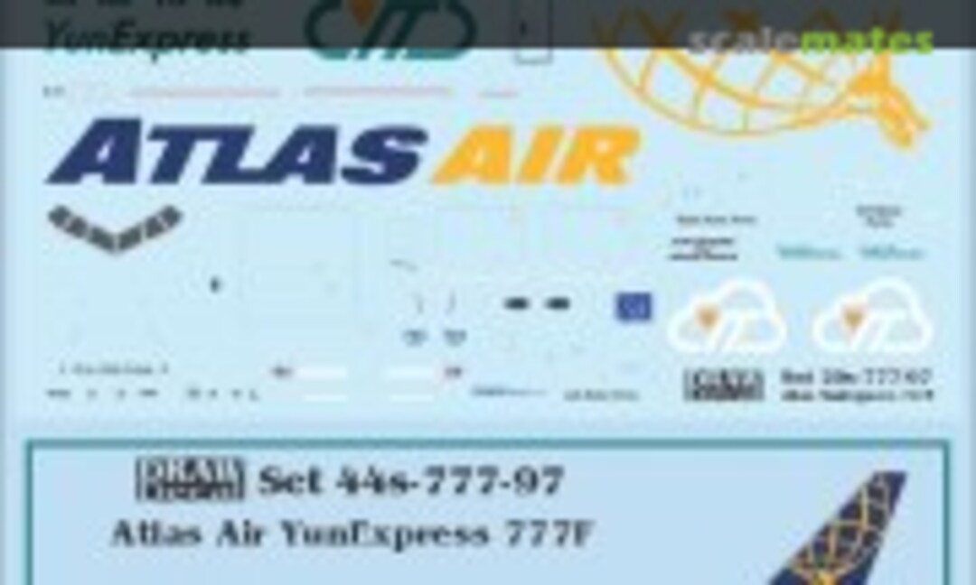 1:144 Atlas Air YunExpress 777-200F (Draw Decal 44-777-97) 44-777-97
