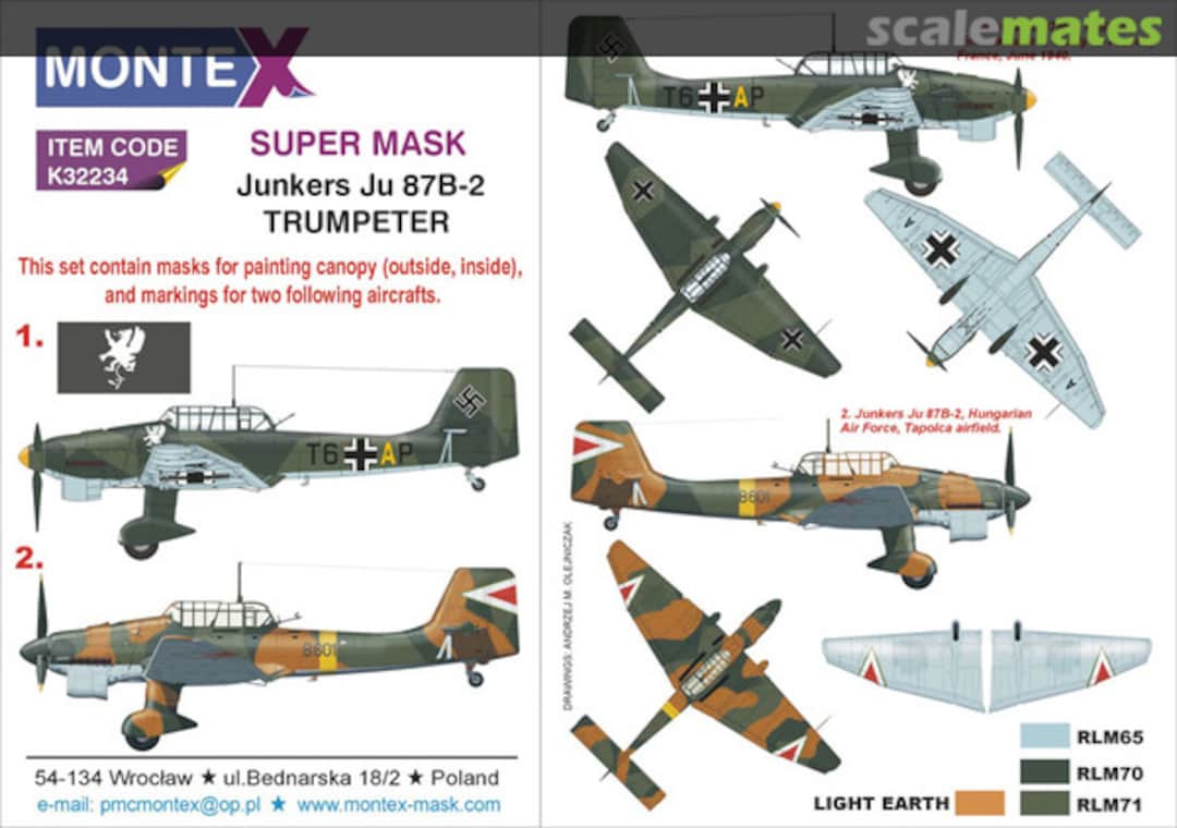 Boxart Junkers Ju 87B-2 Stuka K32234 Montex Boxart Junkers Ju 87B-2 Stuka K32234 Montex