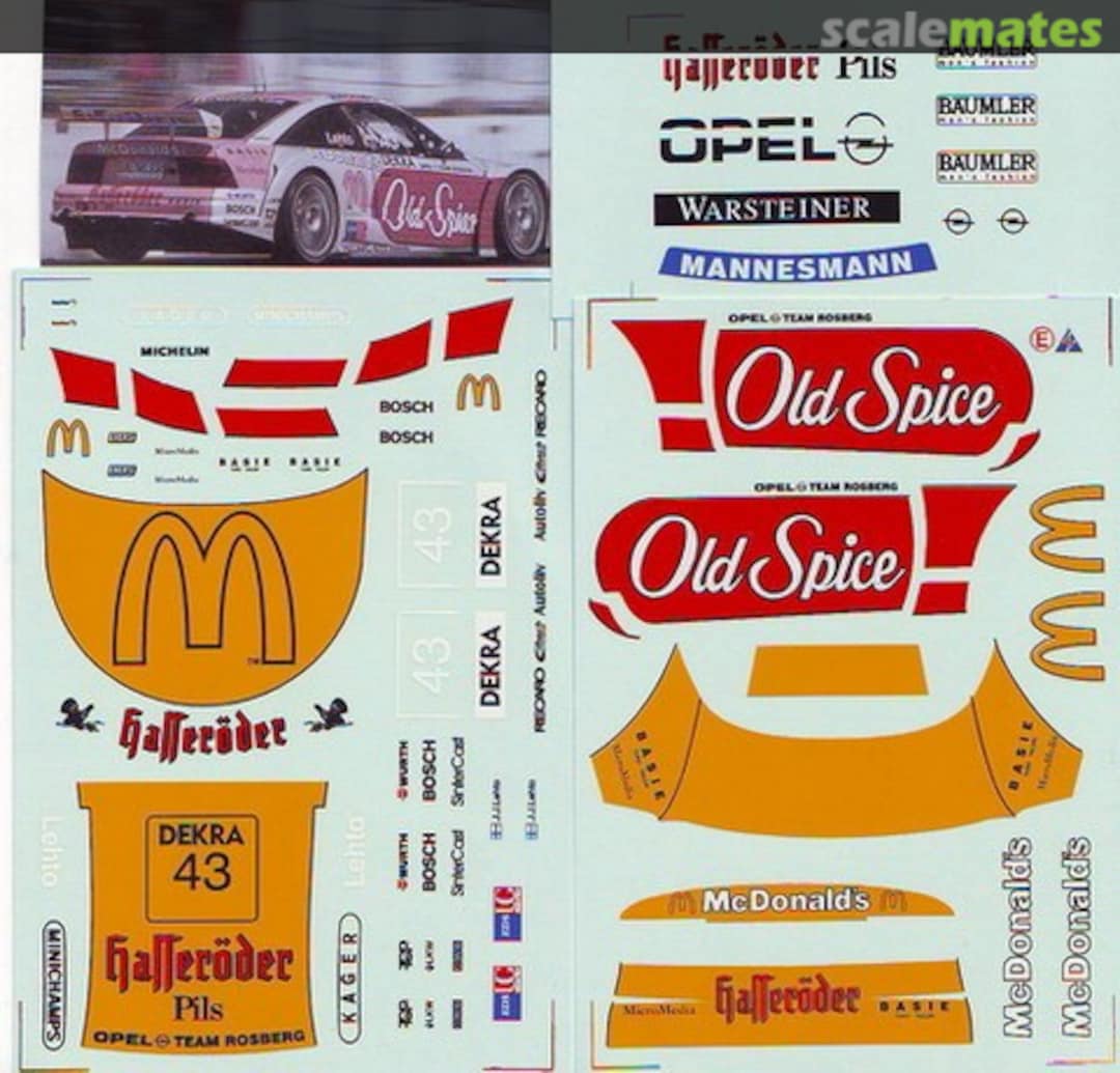 Boxart Opel Calibra "MacDonalds, Hasseröder, Old Spice" 24-062 DMC Decals