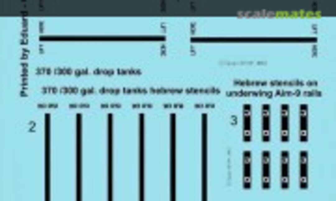 1:72 F-16 drop tanks stencils (Armycast M&M ACD 72 004) ACD 72 004