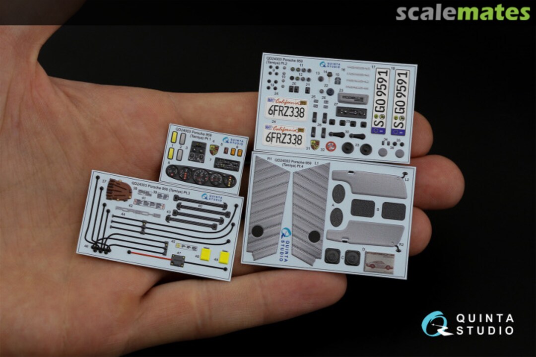 Contents Porsche 959 interior 3D decals QD24003 Quinta Studio Contents Porsche 959 interior 3D decals QD24003 Quinta Studio