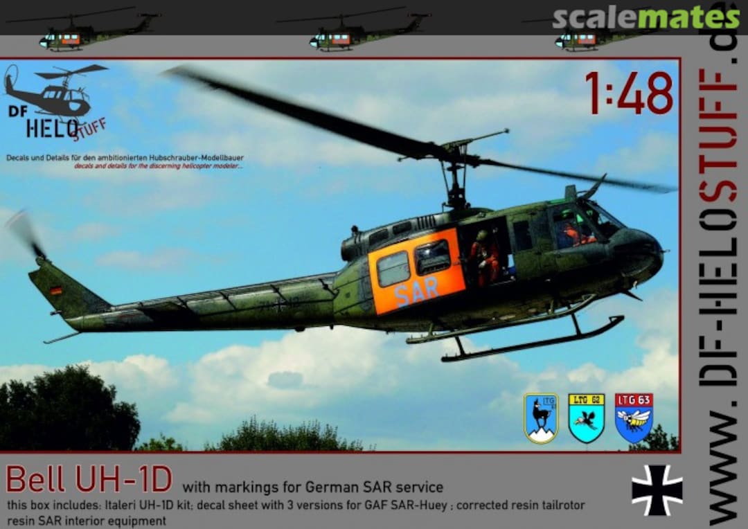 Boxart Bell UH-1D German SAR-Service DF30648kit DF HeloStuff Boxart Bell UH-1D German SAR-Service DF30648kit DF HeloStuff
