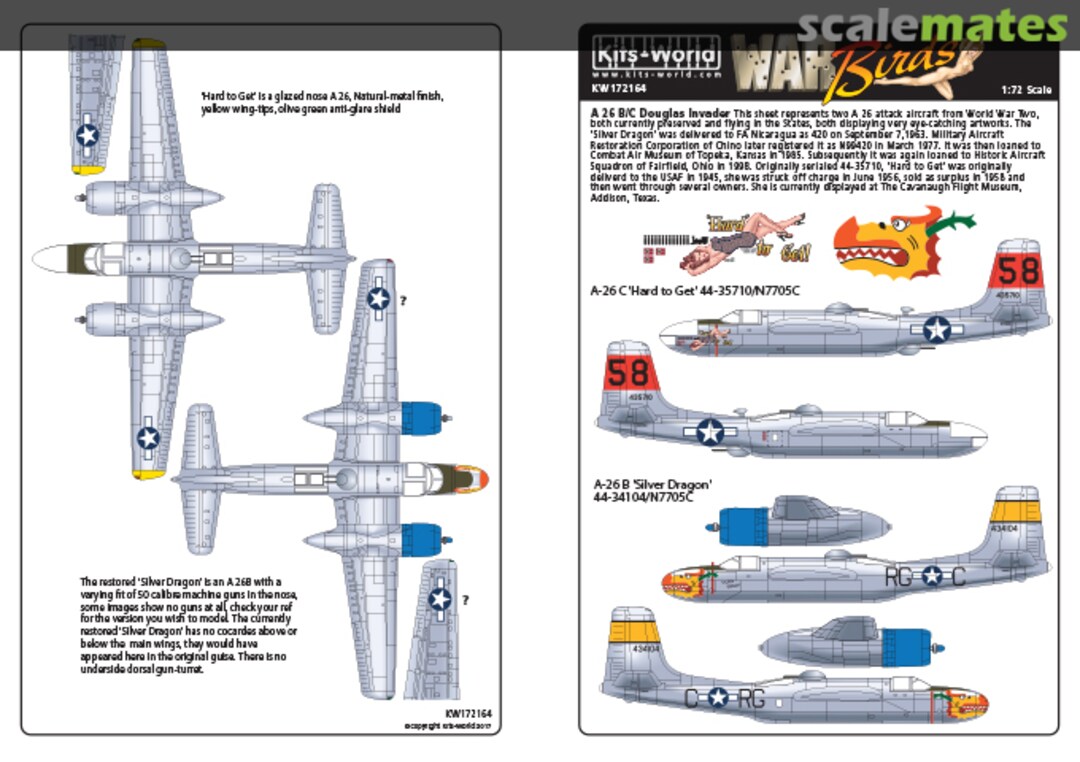 Boxart Douglas A-26B/C Invaders KW172164 Kits-World Boxart Douglas A-26B/C Invaders KW172164 Kits-World