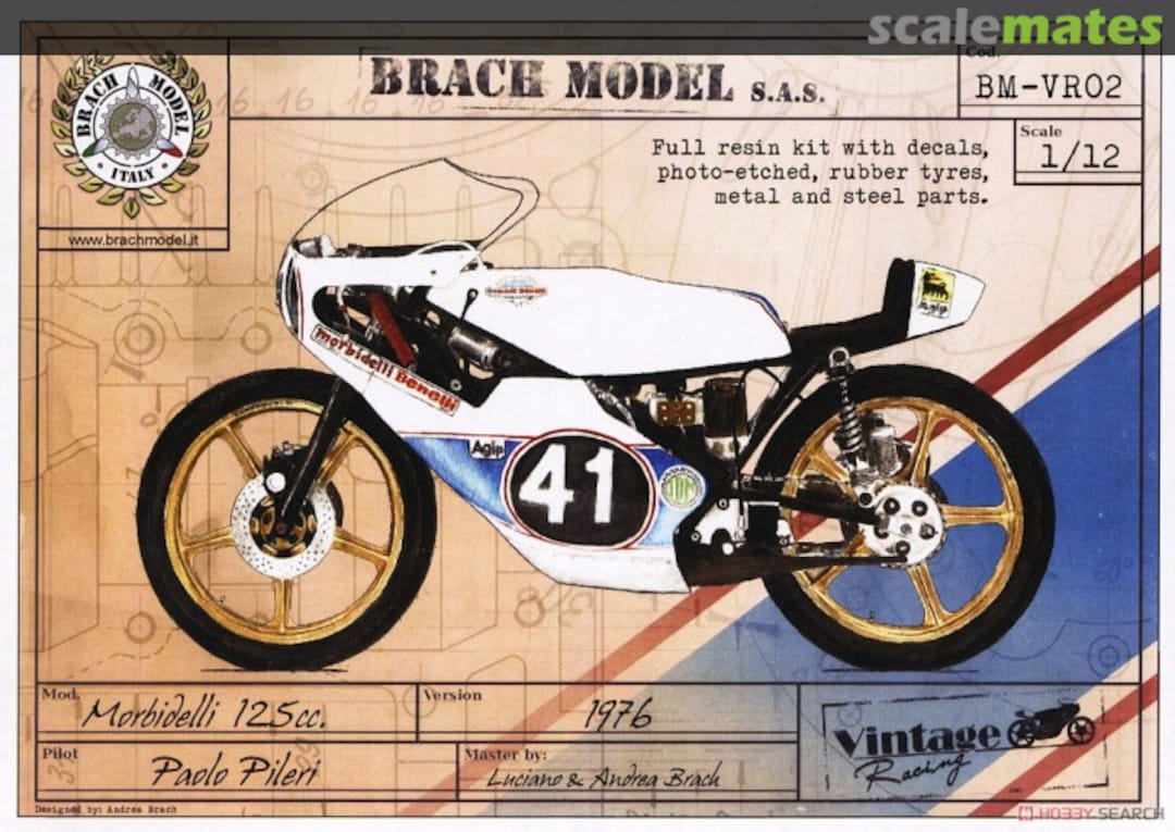 Boxart Morbidelli 125cc 1976 Paolo Pileri BM-VR02 Brach Model