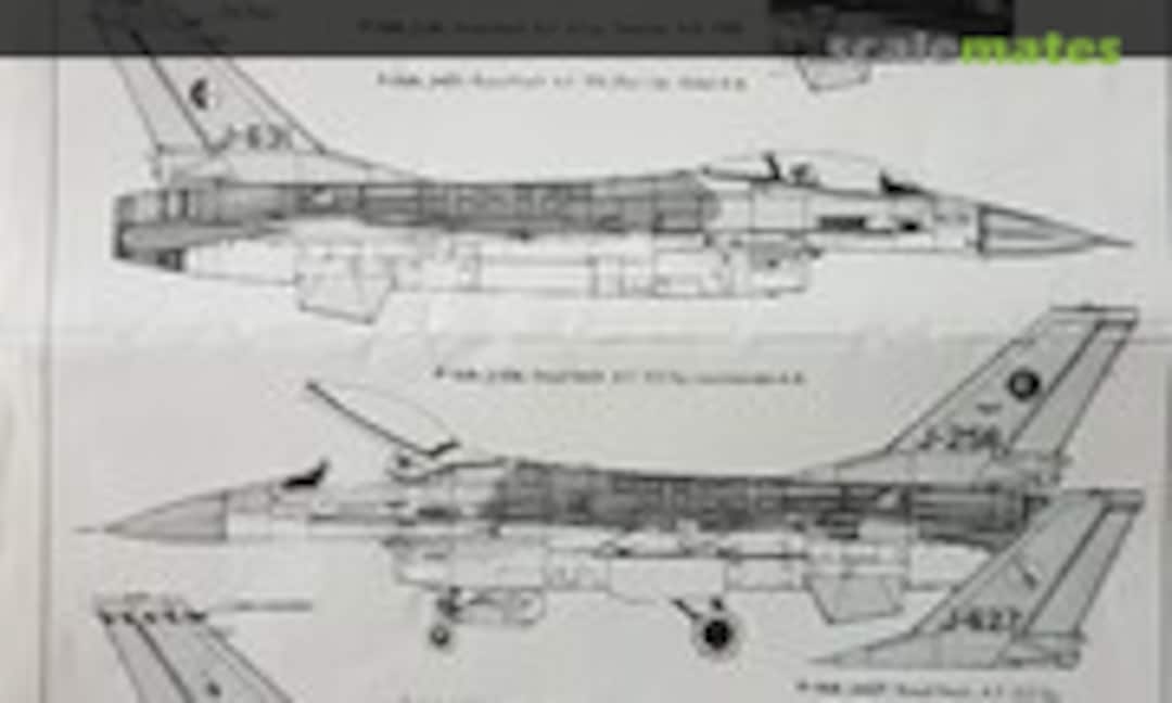 1:32 F-16A/B, Hunter, F-104, 32 TFS Squadronbadges RNethAF: 306, 311, 312, 313, 314, 315, 316, 322, 323, 324, 325 squadron (Dutch Decal 32001) 32001