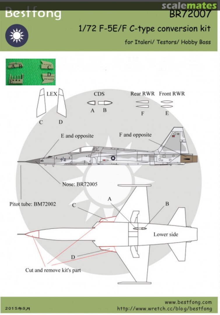 Boxart F-5E/F - C-type conversion kit BR72007 Bestfong