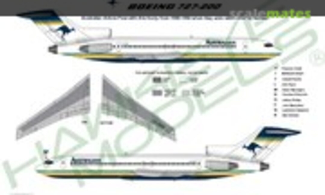 1:144 Australian Airlines, Boeing 727-200, 1988-1994 (Hawkeye Models CDS-080) CDS-080