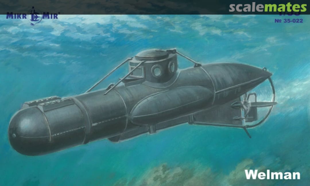 Boxart Welman W10 British WWII midget submarine 35-022 MikroMir Boxart Welman W10 British WWII midget submarine 35-022 MikroMir