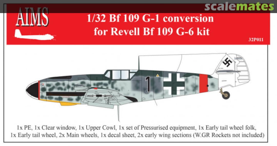 Boxart Messerschmitt Bf 109G-1 conversion 32P011 AIMS Boxart Messerschmitt Bf 109G-1 conversion 32P011 AIMS