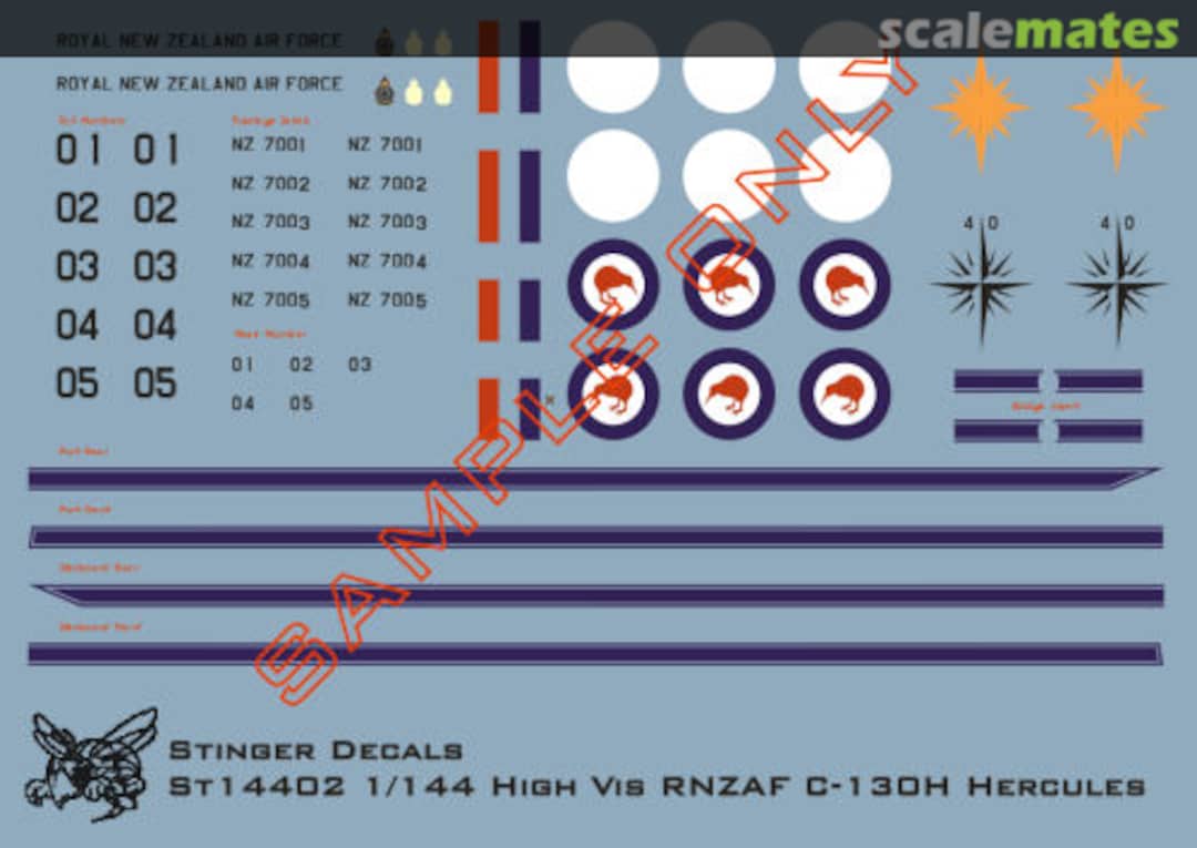 Boxart RNZAF C-130H Hercules (High Vis Scheme) ST14402 Stinger Decals Boxart RNZAF C-130H Hercules (High Vis Scheme) ST14402 Stinger Decals