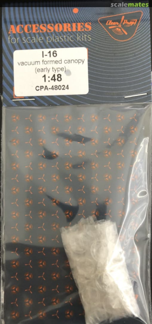 Boxart I-16 Vacuum Formed Canopy CPA-48024 Clear Prop! Boxart I-16 Vacuum Formed Canopy CPA-48024 Clear Prop!
