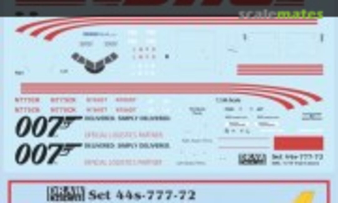 1:144 DHL 777Fs Full Colors (Draw Decal 44-777-72) 44-777-72