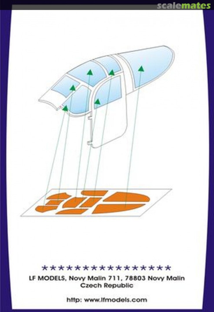 Boxart P-39 canopy frame paint mask CM7210 LF Models Boxart P-39 canopy frame paint mask CM7210 LF Models