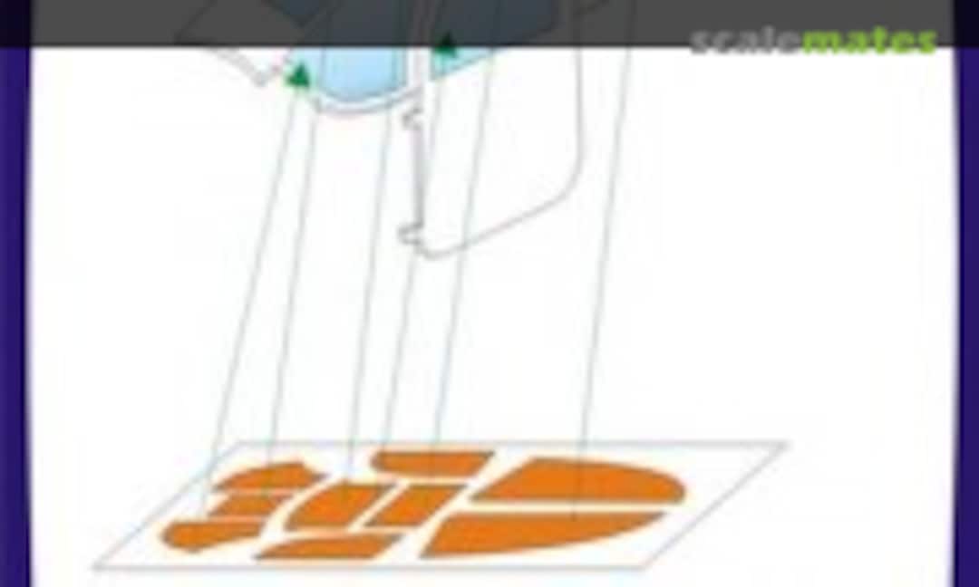 1:72 P-39 canopy frame paint mask (LF Models CM7210) CM7210