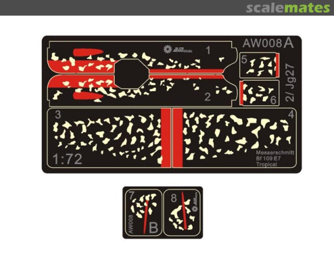 Boxart Bf 109E-7 Tropical Camo Set.1 AW008 Alliance Model Works Boxart Bf 109E-7 Tropical Camo Set.1 AW008 Alliance Model Works