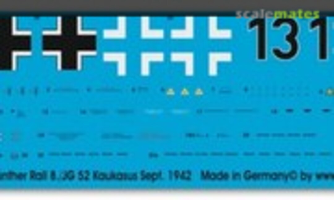 1:48 Bf 109 G-2 Oblt. Günther Rall 8./JG 52 Kaukasus Sept. 1942 (Peddinghaus-Decals EP 2269) EP 2269