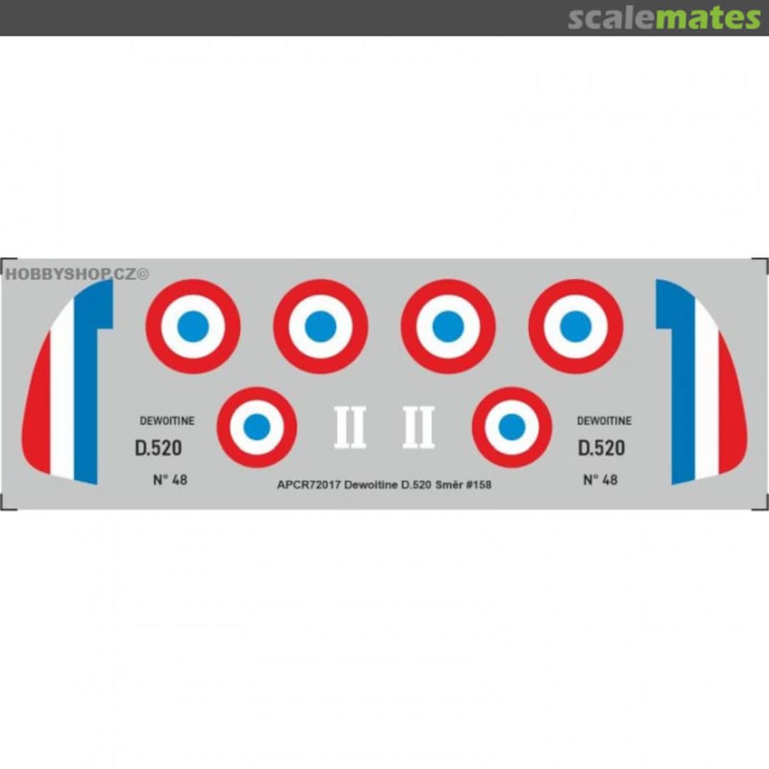 Boxart Dewoitine D.520 Smer #158 APCR72017 APC Decals