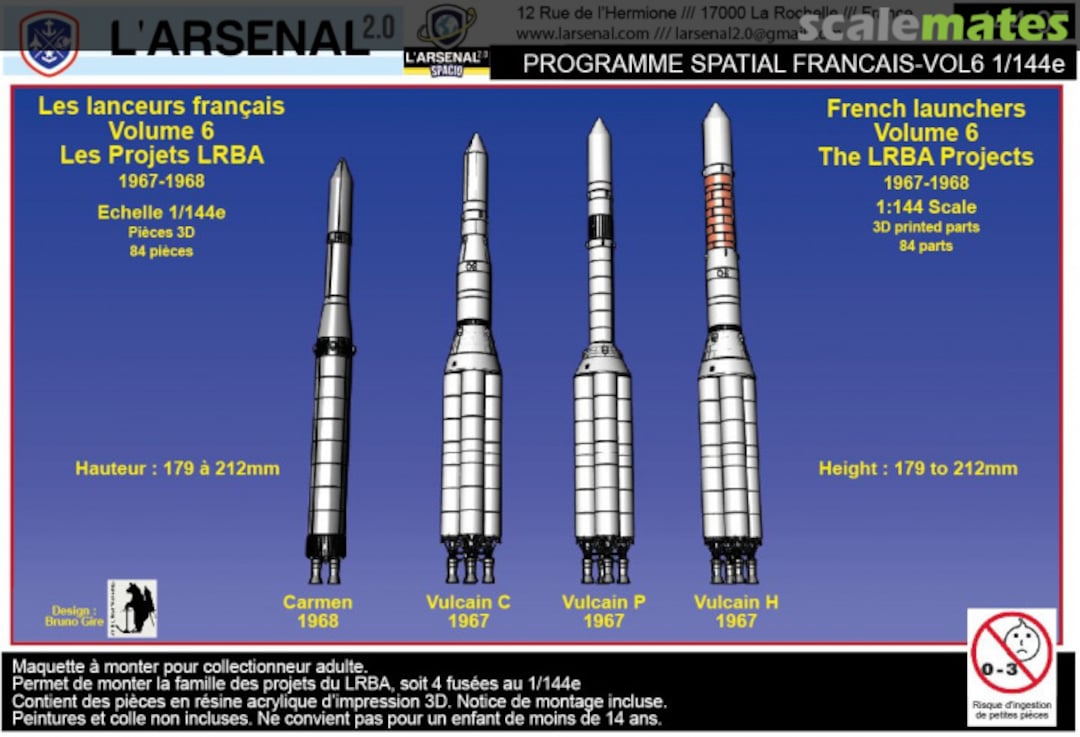 Boxart French Launchers Volume 6 : LRBA Projects 1967-1968 144 06 L'Arsenal Boxart French Launchers Volume 6 : LRBA Projects 1967-1968 144 06 L'Arsenal