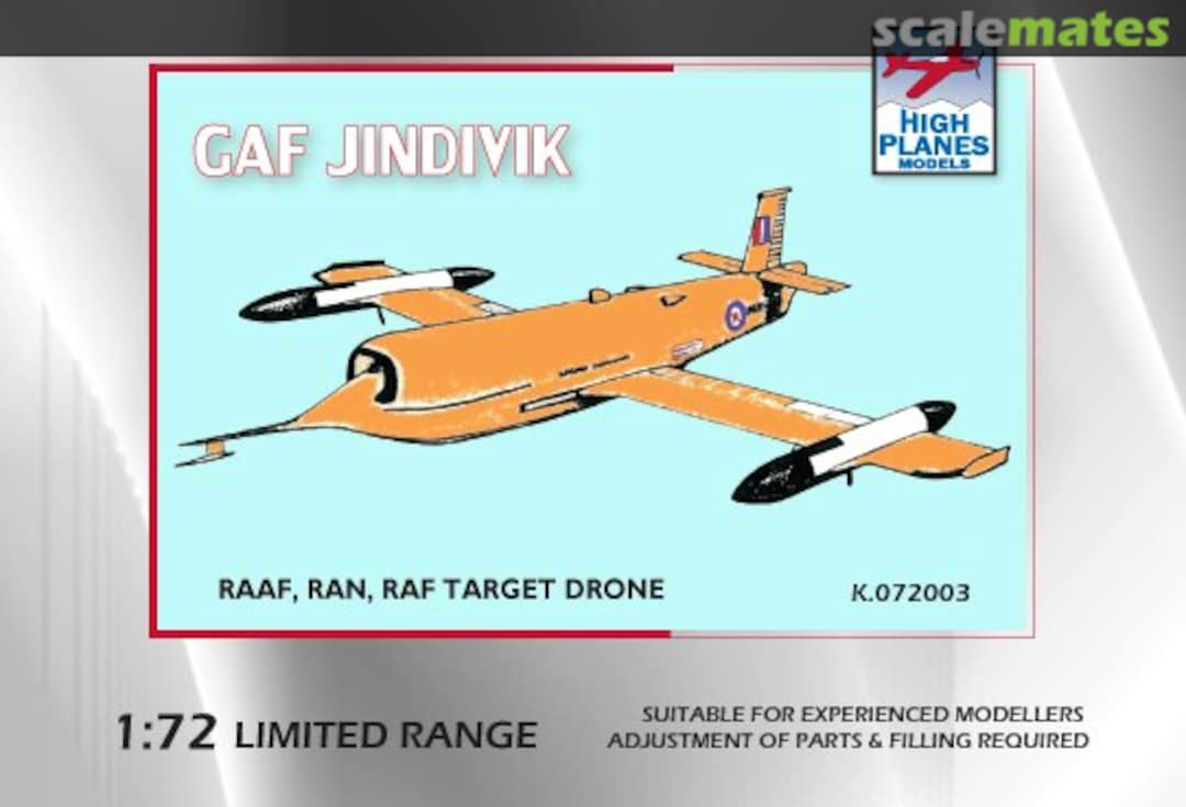Boxart GAF Jindivik K072003 High Planes Models Boxart GAF Jindivik K072003 High Planes Models