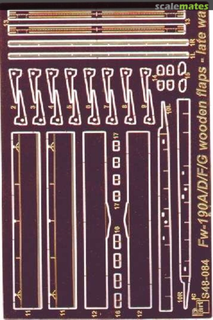 Boxart Fw-190A/D/F/G wooden flaps S48-084 Part Boxart Fw-190A/D/F/G wooden flaps S48-084 Part