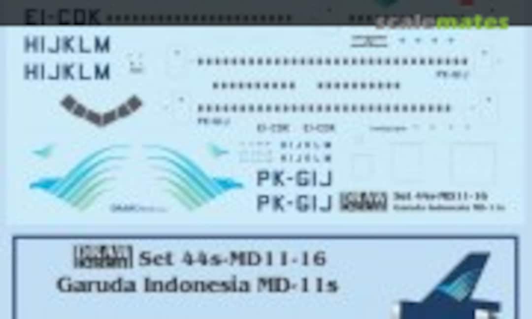 1:144 Garuda Indonesia MD11s (Draw Decal 44-MD11-16) 44-MD11-16