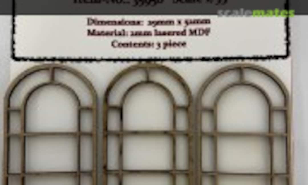 1:35 Church window romanesque No.1 (3pcs) (RT-Diorama 35958) 35958