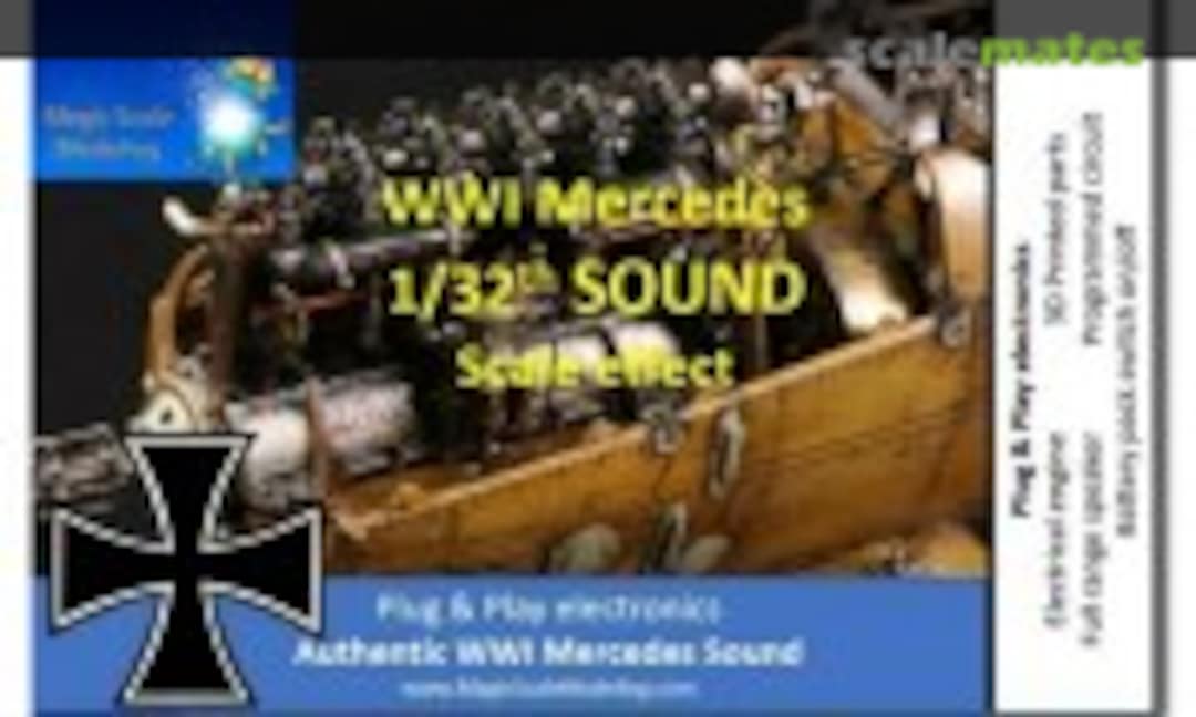 1:32 WWI Mercedes Engine and Sound (Magic Scale Modeling MSM-044) MSM-044