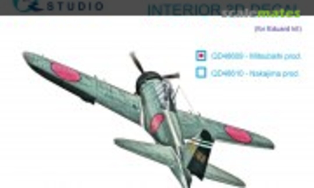 1:48 A6M5 Zero (Mitsubishi Production) interior 3D decals (Quinta Studio QD48609) QD48609