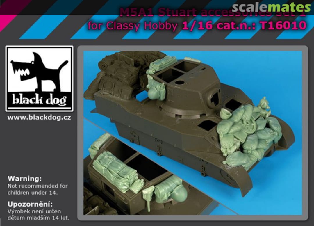 Boxart M5A1 Stuart accessories set 1 T16010 Black Dog Boxart M5A1 Stuart accessories set 1 T16010 Black Dog