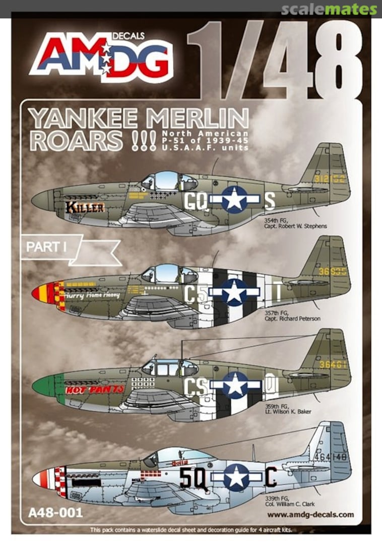 Boxart Yankee Merlin Roars!!! A48-001 AMDG Decals Boxart Yankee Merlin Roars!!! A48-001 AMDG Decals