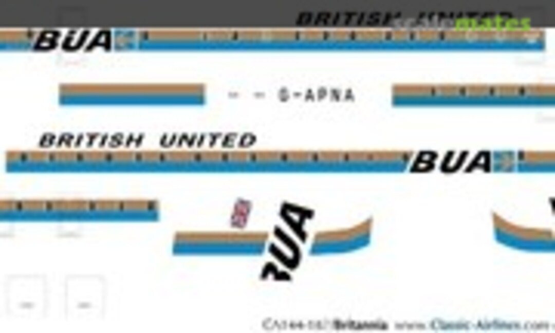 1:144 BUA Britannia 302 (sky/biscuit) (Classic Airlines CA144-187) CA144-187