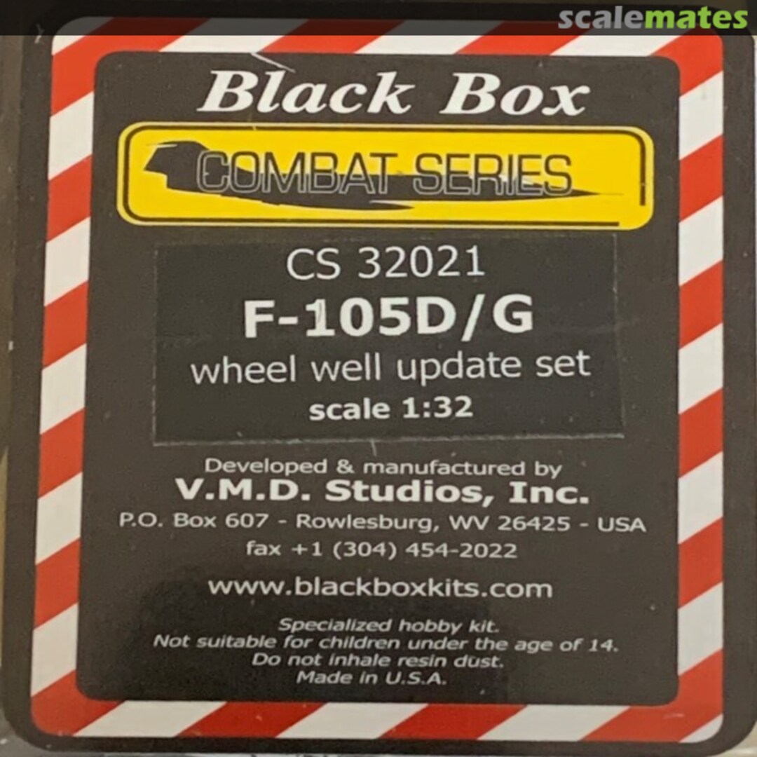 Boxart F-105 D/G Wheel Well Update Set 32021 Black Box Boxart F-105 D/G Wheel Well Update Set 32021 Black Box