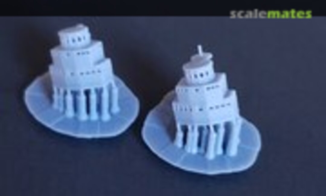 1:700 USS Arizona, USS Pennsylvania, USS Oklahoma or USS Nevada Fighting Tops (Model Monkey 700-BB39 fighting tops-2) 700-BB39 fighting tops-2