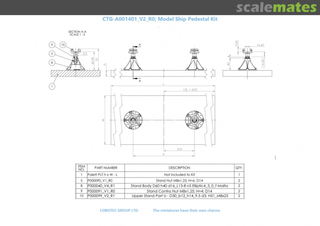 Contents Ship Model Stand Kit for Submarine Type IX C/40 CTG-A001401_V2_R0 COBOTEC GROUP LTD. Contents Ship Model Stand Kit for Submarine Type IX C/40 CTG-A001401_V2_R0 COBOTEC GROUP LTD.