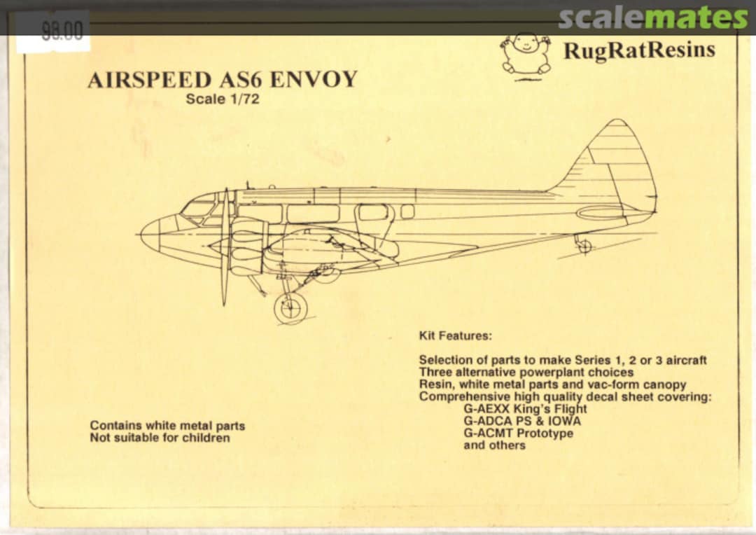 Boxart Airspeed AS6 Envoy RRR01 RugRatResins Boxart Airspeed AS6 Envoy RRR01 RugRatResins