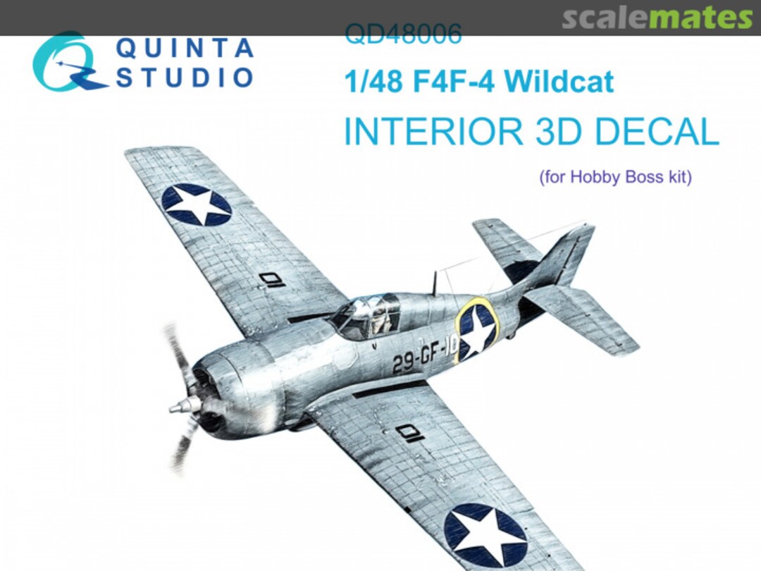 Boxart F4F-4 Wildcat interior 3D decals QD48006 Quinta Studio Boxart F4F-4 Wildcat interior 3D decals QD48006 Quinta Studio