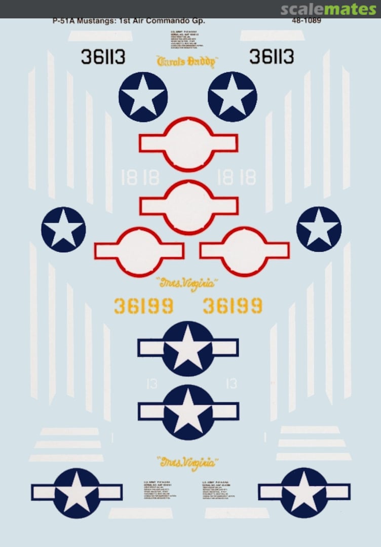 Boxart P-51A Mustangs 48-1089 Microscale Boxart P-51A Mustangs 48-1089 Microscale