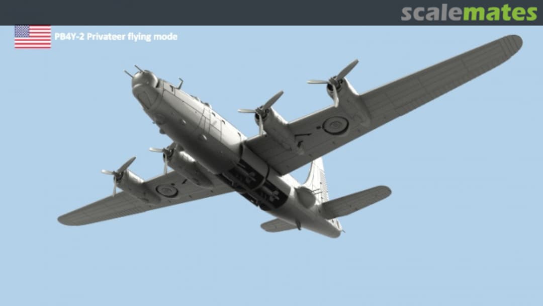 Boxart Consolidated Privateer PB4Y-2 flying mode - 3D printing (1 pc) 3D400421 L'Arsenal Boxart Consolidated Privateer PB4Y-2 flying mode - 3D printing (1 pc) 3D400421 L'Arsenal