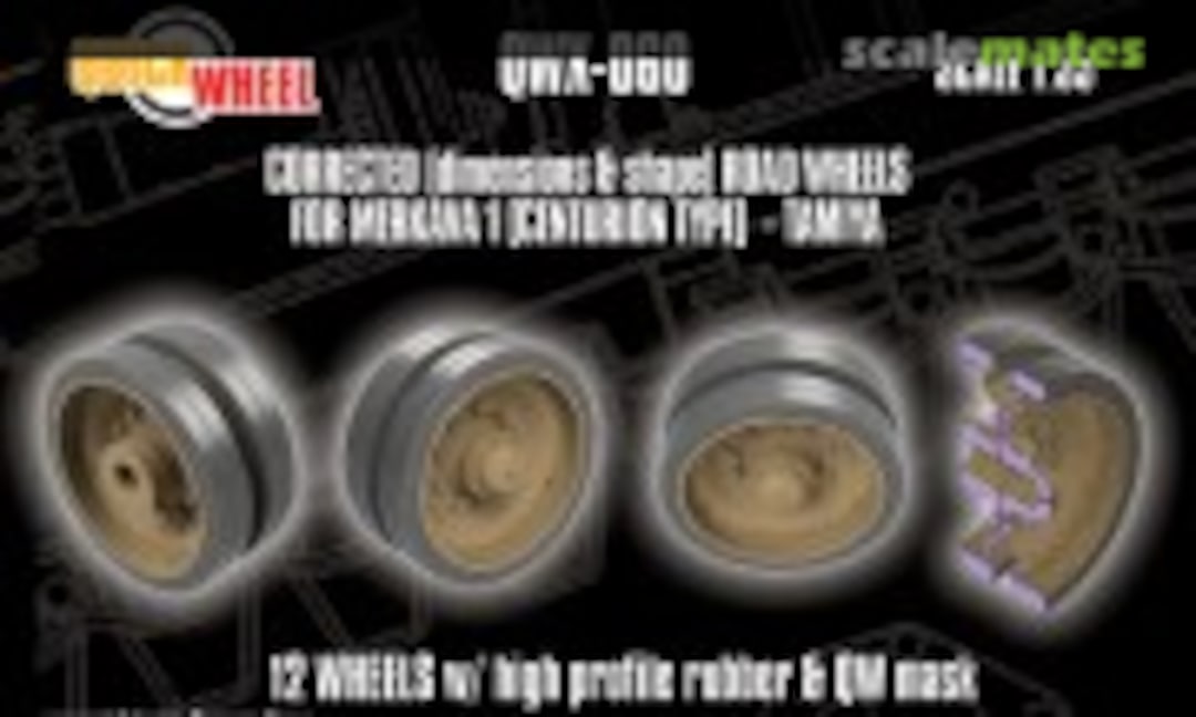 1:35 Corrected (Dimensions & Shape) Road Wheels (Centurion type) for Merkava 1 (Quickwheel QWX-060) QWX-060